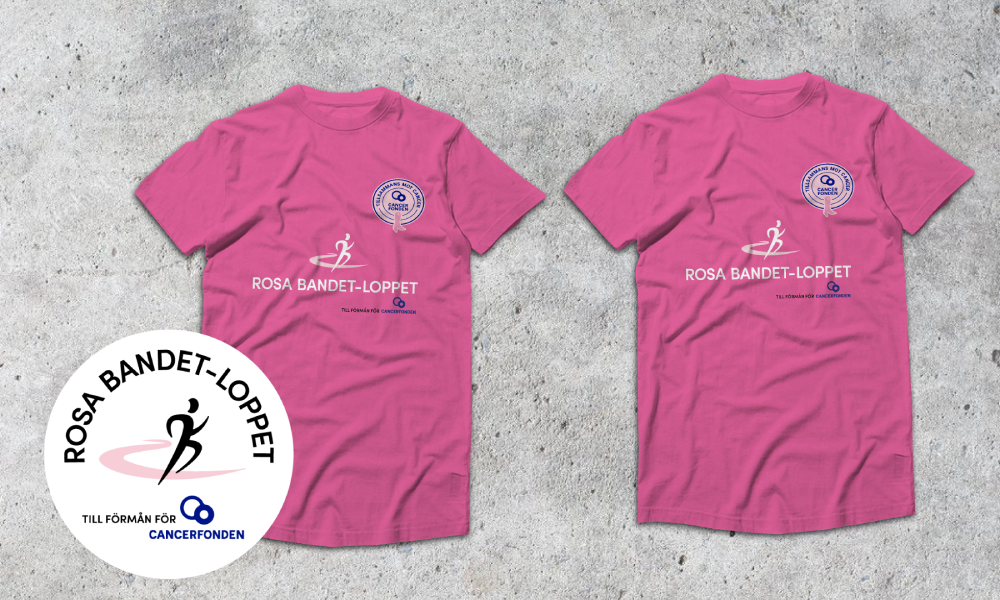 Run Rosa Bandet-loppet (the Pink Ribbon-race) in this year's t-shirt!