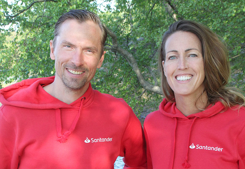 Johan Olsson and Therese Alshammar, Team Santander.